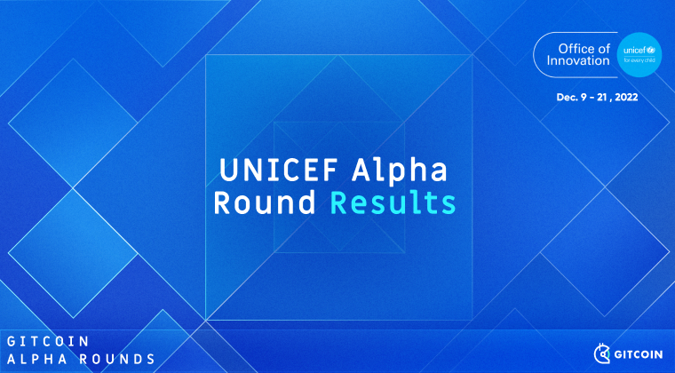 UNICEF Alpha Round: Round Results & Recap | Gitcoin Blog